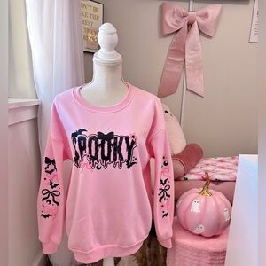 Custom made Spooky Cute Pinkoween Sweater